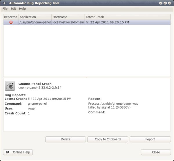 Crash on installed system