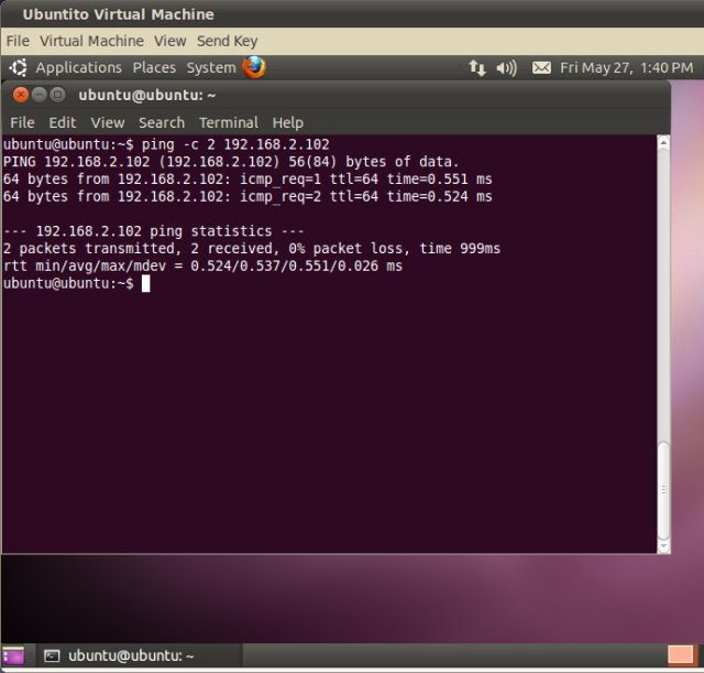 Hack works, pinging host