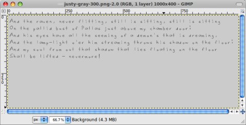 GIMP, creating TIF image