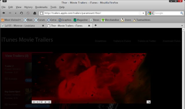 Apple iTunes trailer, QuickTime