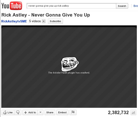 Flash crash on PCLinuxOS, more