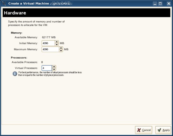 Create machine, resources