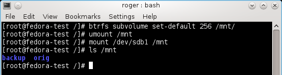 Restore default tree