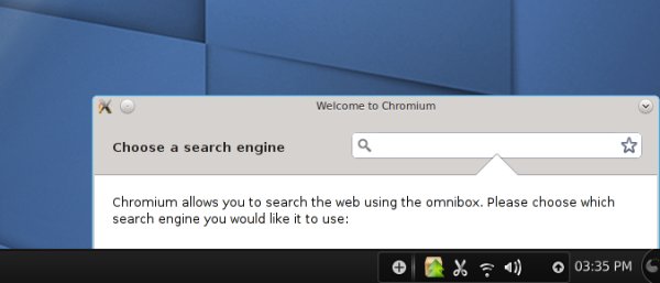 Chromium search engine
