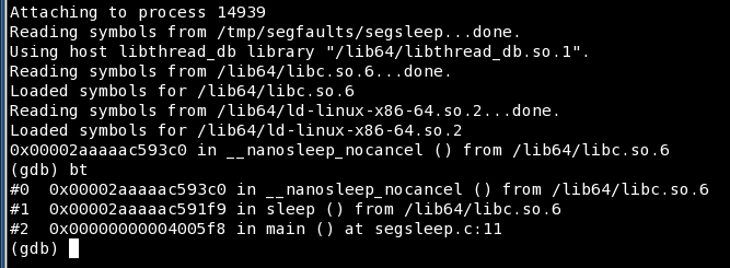 Attach to running process