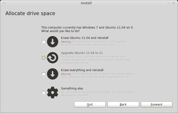 Install options