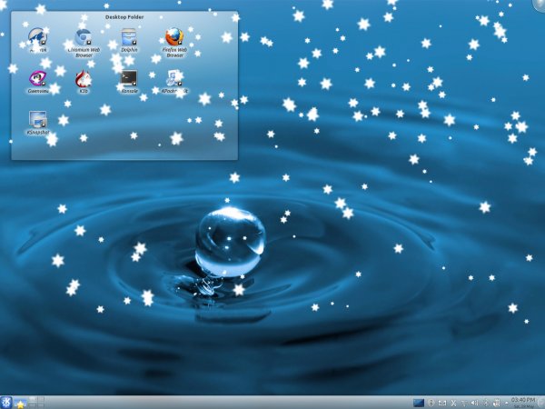 Desktop effects, snowing