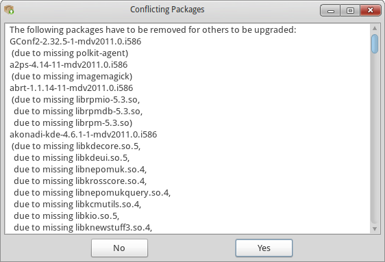 Missing packages