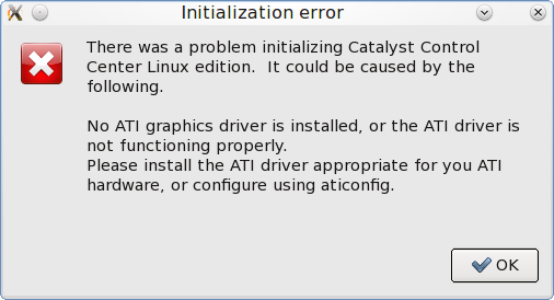 No ATI driver loaded