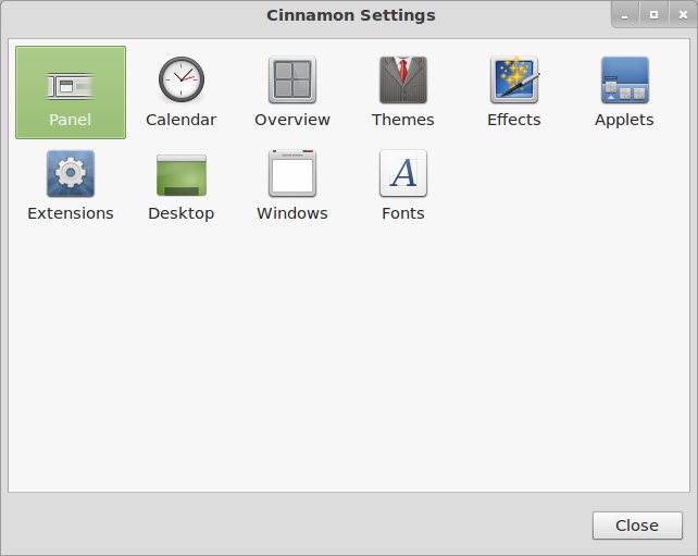 Cinnamon settings