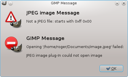GIMP error