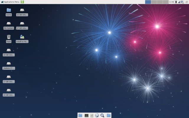 Live desktop, mounted icons