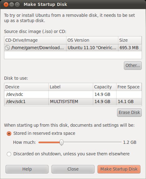 Ubuntu Startup Disk creator