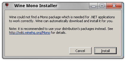 WINE, mono warnings