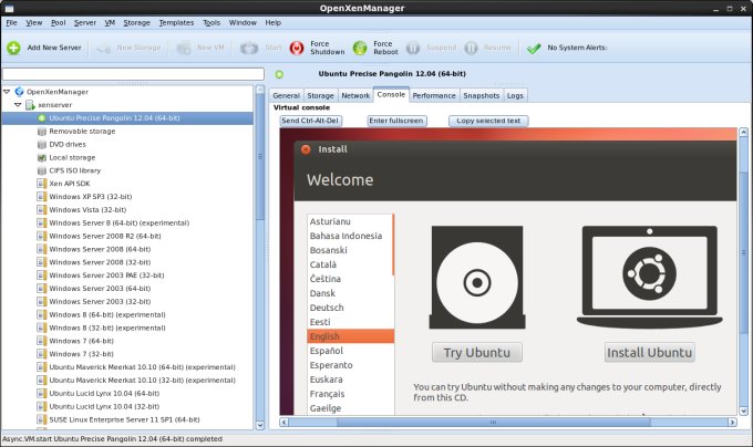Ubuntu running, more