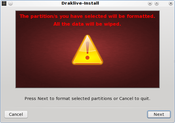 Partition error