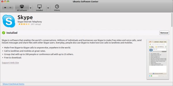 Skype, installed
