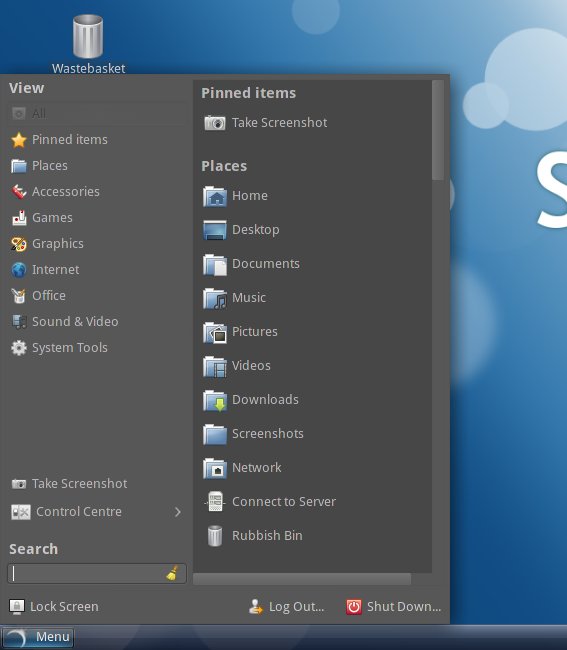 Default menu