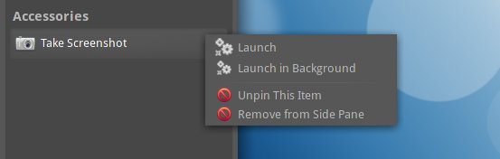 Menu, right-click options, more