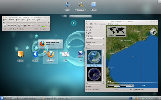Desktop with search view