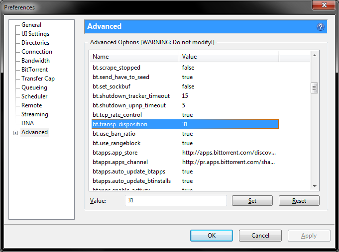 Transport disposition