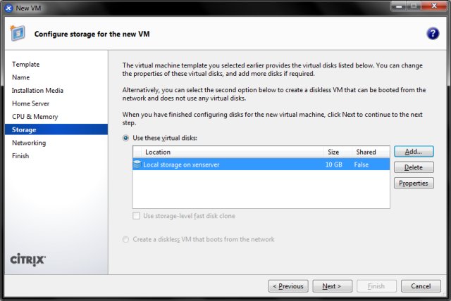 VM disk created
