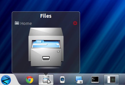 Minimized icon effect