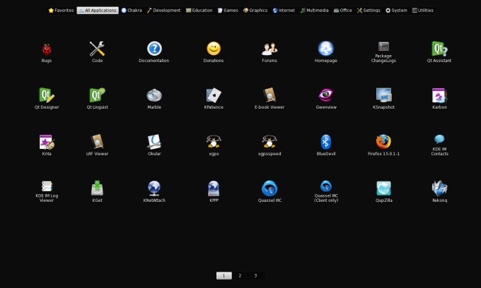 All apps, Takeoff menu