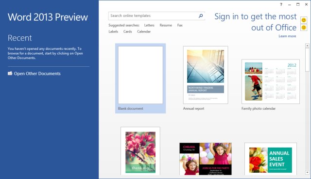 Preview, not full screen