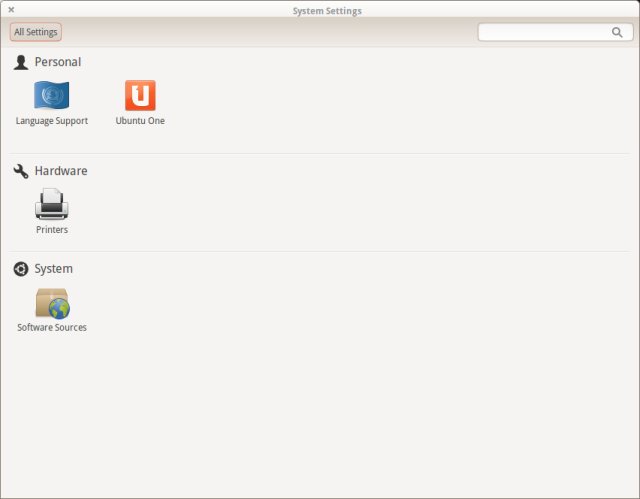 System settings missing