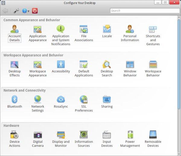 Desktop configuration