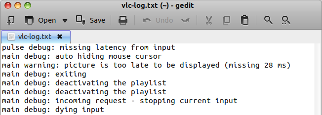 Sample log file content