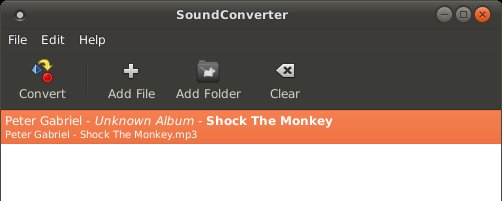 Sound converter, default action