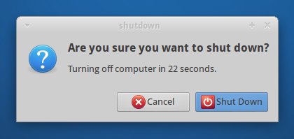 Shutdown button