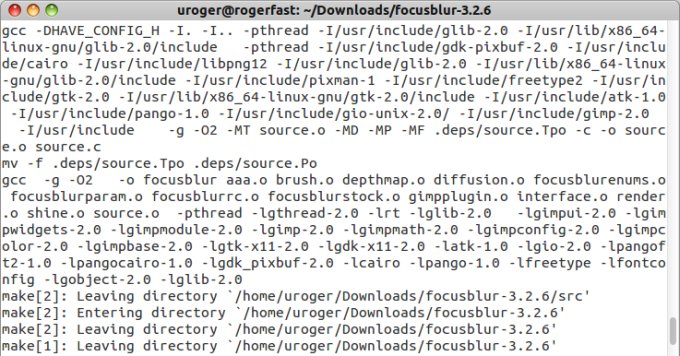 Focus blur, compiling