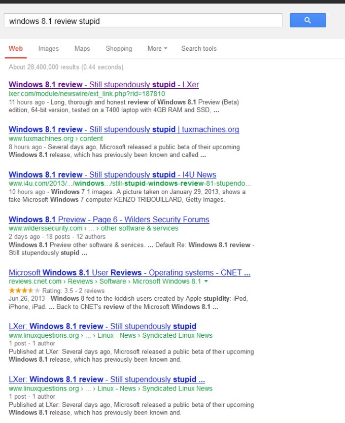 Google's algorith is bad 2