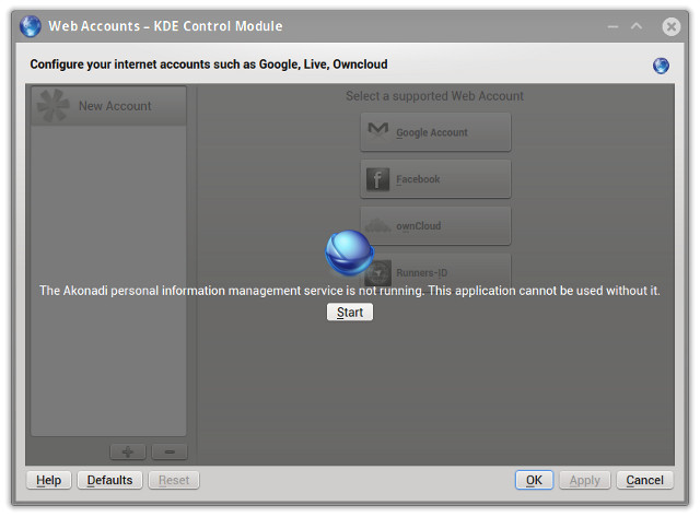 Akonadi not running