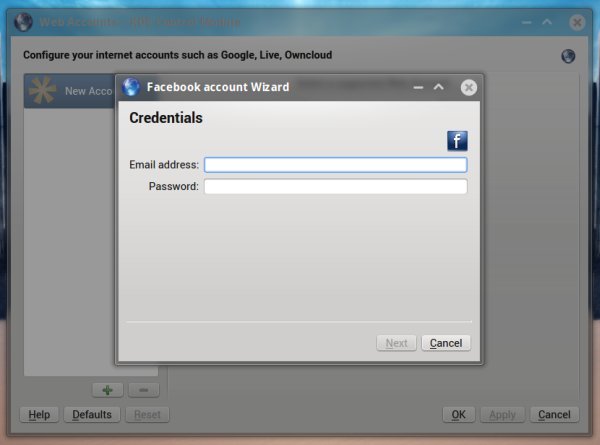 Web accounts connect