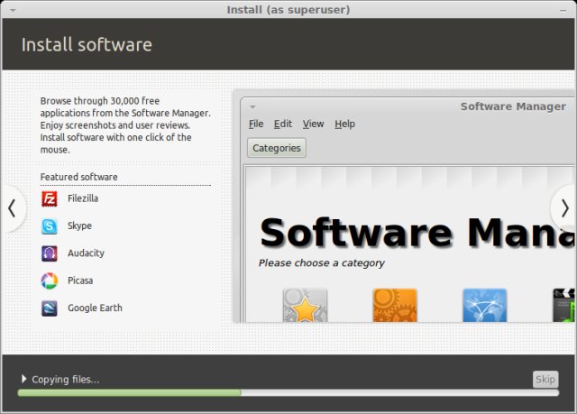 Installation in progress