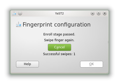 Fingerprint wizard setup