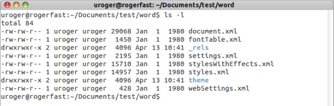 Dir listing in Linux