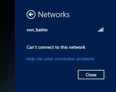 Cannot connect to router