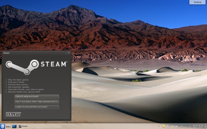 Steam installed and ready