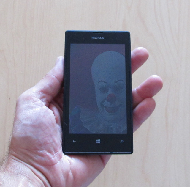 Lumia with Pennywise reflection