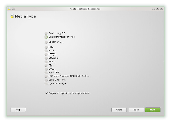 Choose community repo