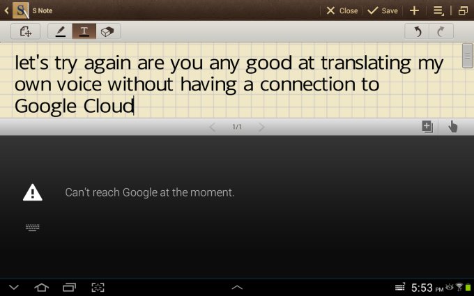 No Google, no recognition