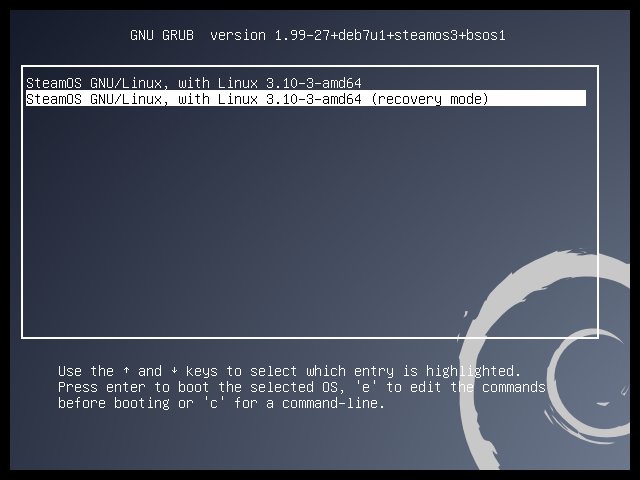 Recovery mode option