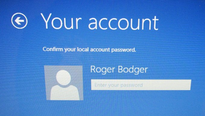 Confirm local account