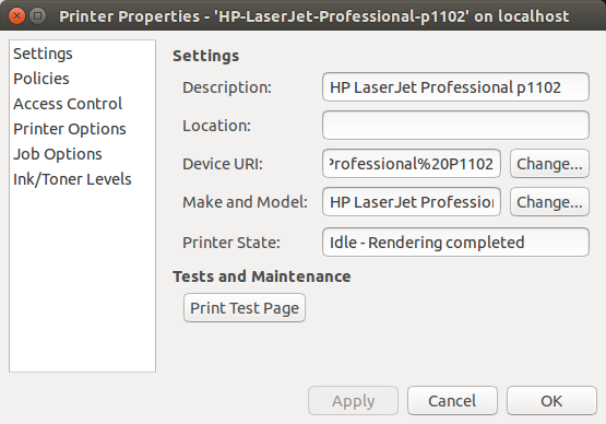 Supposedly good printer config