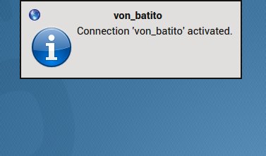 Notification, top of the screen